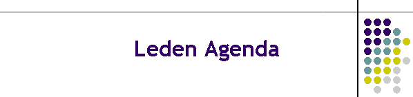 Leden Agenda